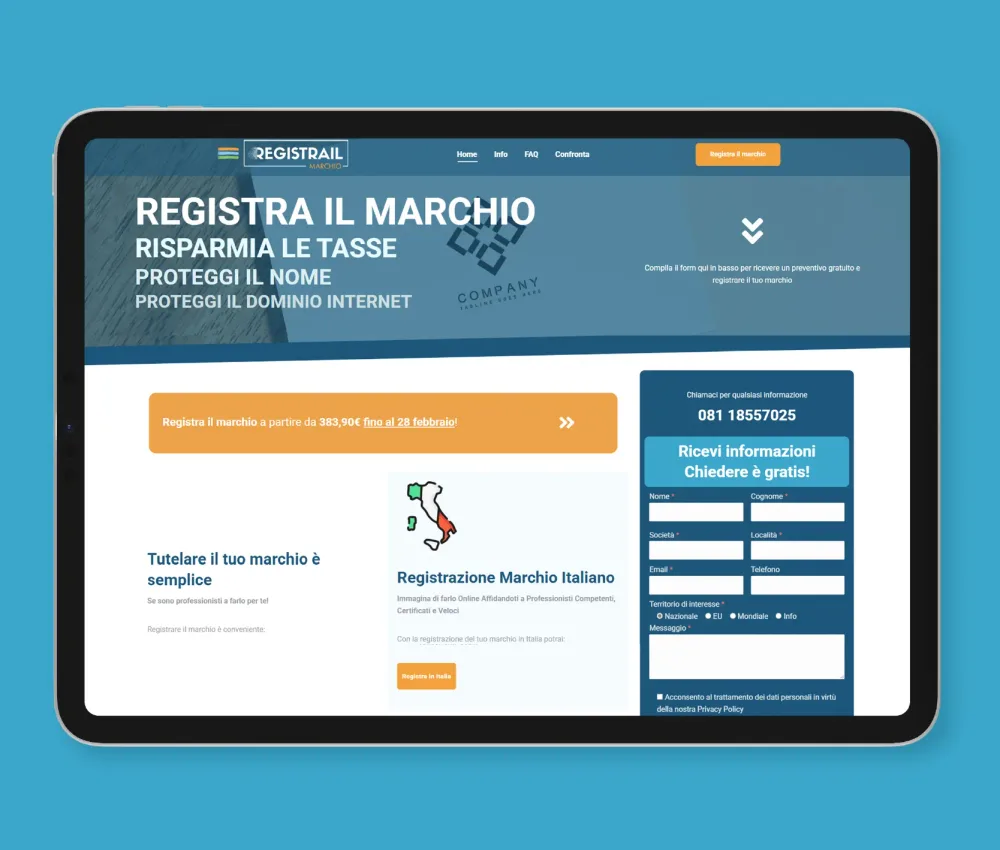 Anteprima del progetto Registra il Marchio
